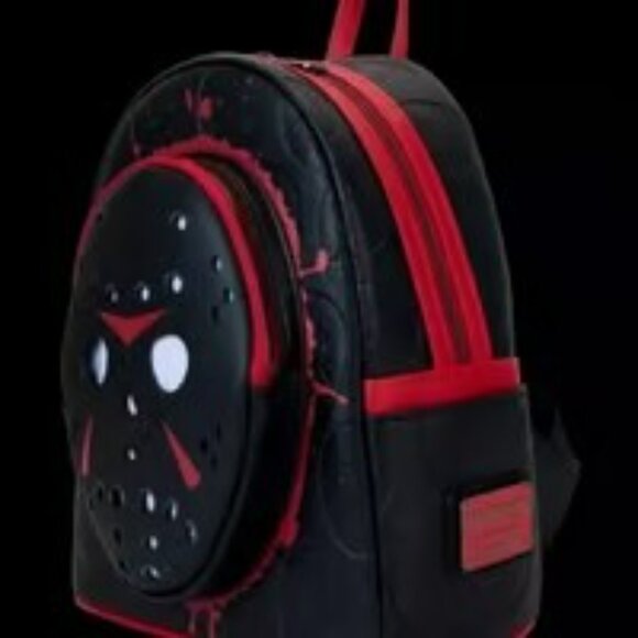 Loungefly Friday The 13th Exclusive Jason Mask Light Up Mini Backpack NWT - Picture 6 of 6
